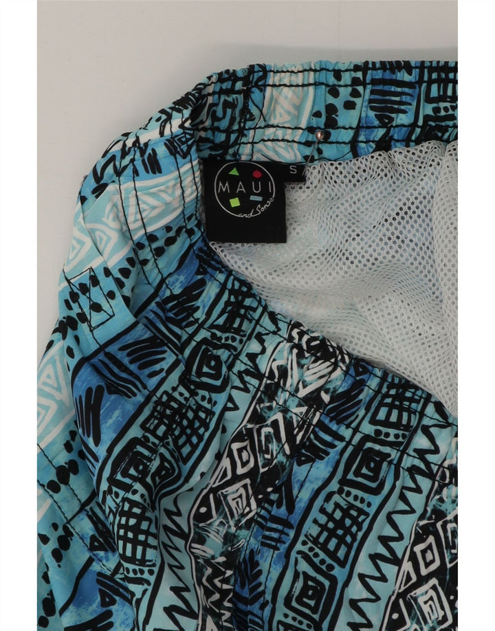 Мужские шорты для плавания Maui and Sons, маленькие синие, полиэстер с геометрическим рисунком