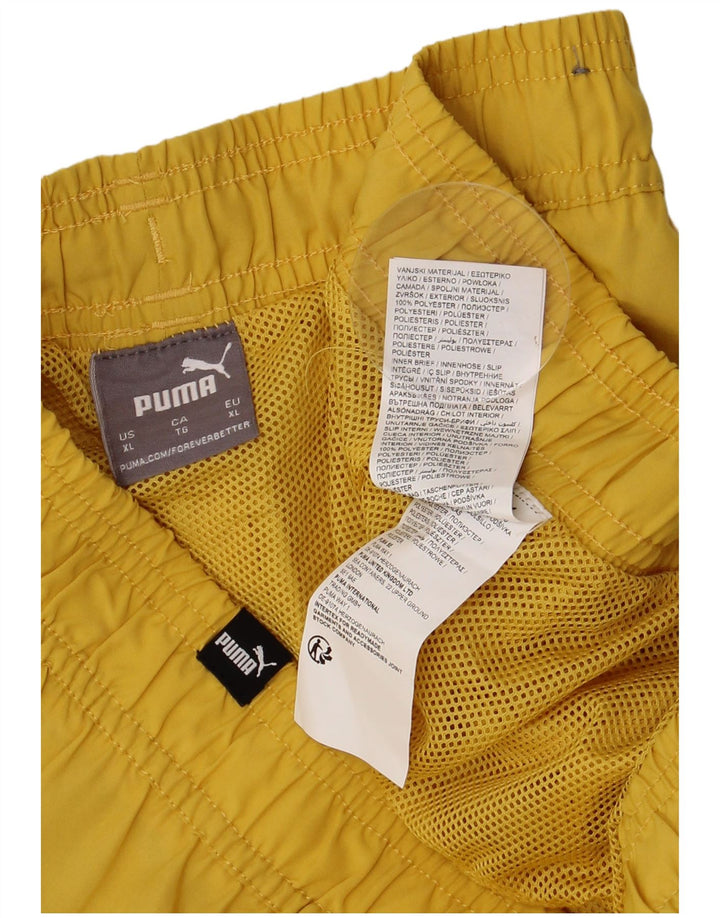 Мужские шорты для плавания PUMA с рисунком XL, желтый полиэстер