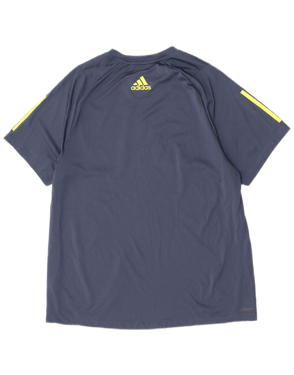 Мужская футболка Adidas Regular с графическим рисунком, большой темно-синий цветной блок