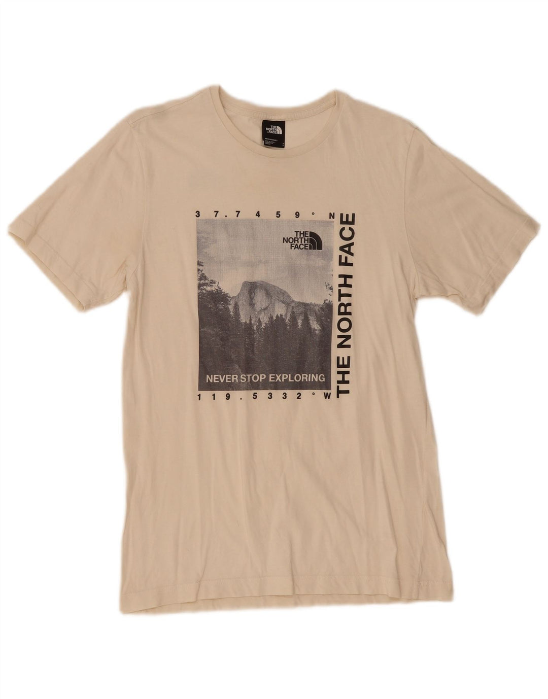 Мужская футболка с рисунком The North Face, маленькая белая
