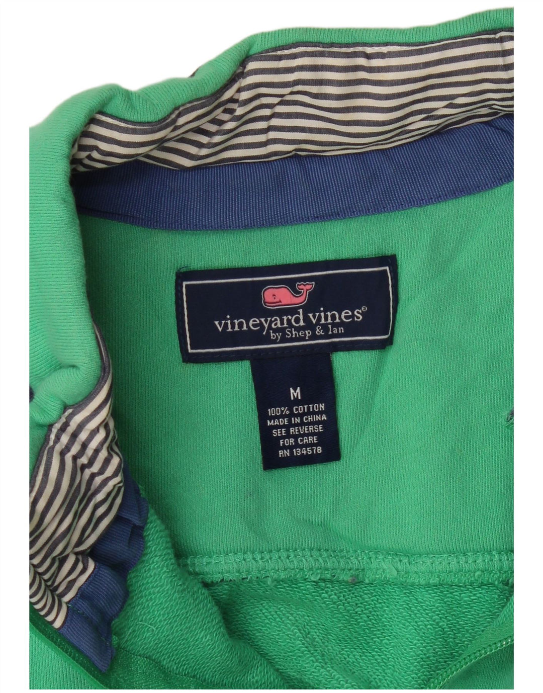 Мужской свитшот с воротником на молнии Vineyard Vines, средний зеленый цветной блок