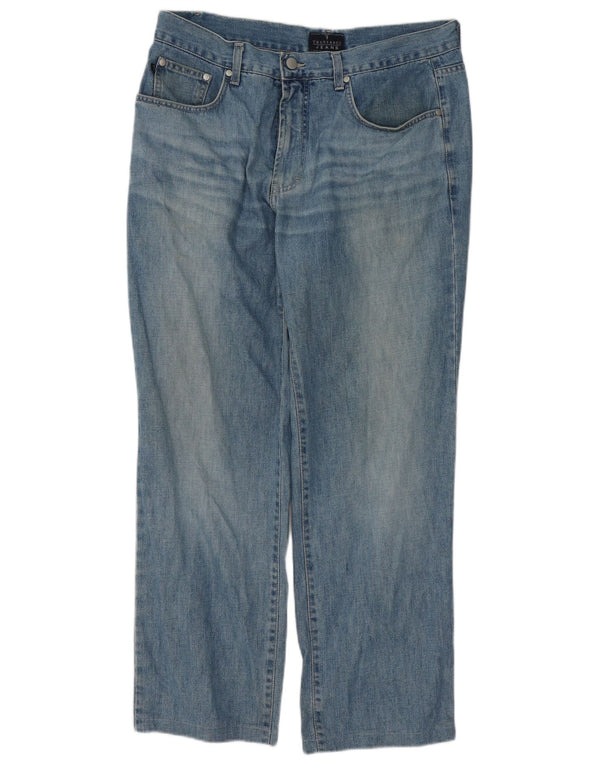 TRUSSARDI Mens Straight Jeans W35 L28 Blue