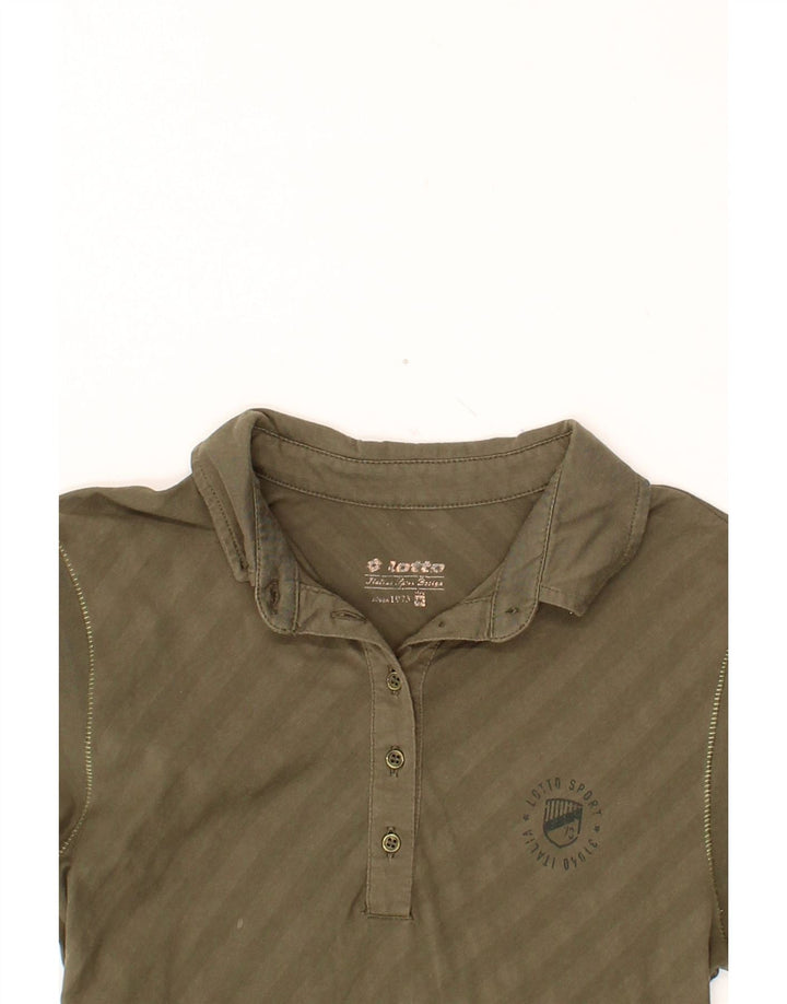 LOTTO Womens Polo Shirt UK 12 Medium Green Vintage Lotto and Second-Hand Lotto from Messina Hembry 