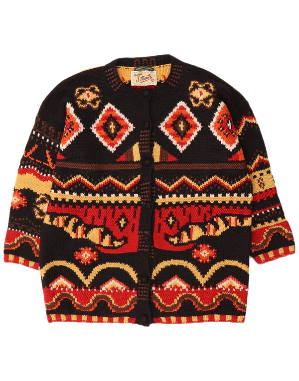 Женский кардиган S.MORITZ UK 16, большой разноцветный геометрический узор