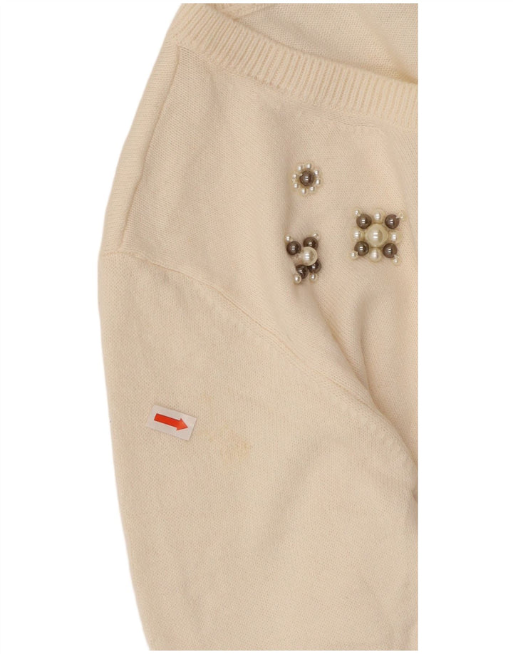 Женский джемпер с вырезом «лодочка» MARKS & SPENCER UK 14, большой Off White