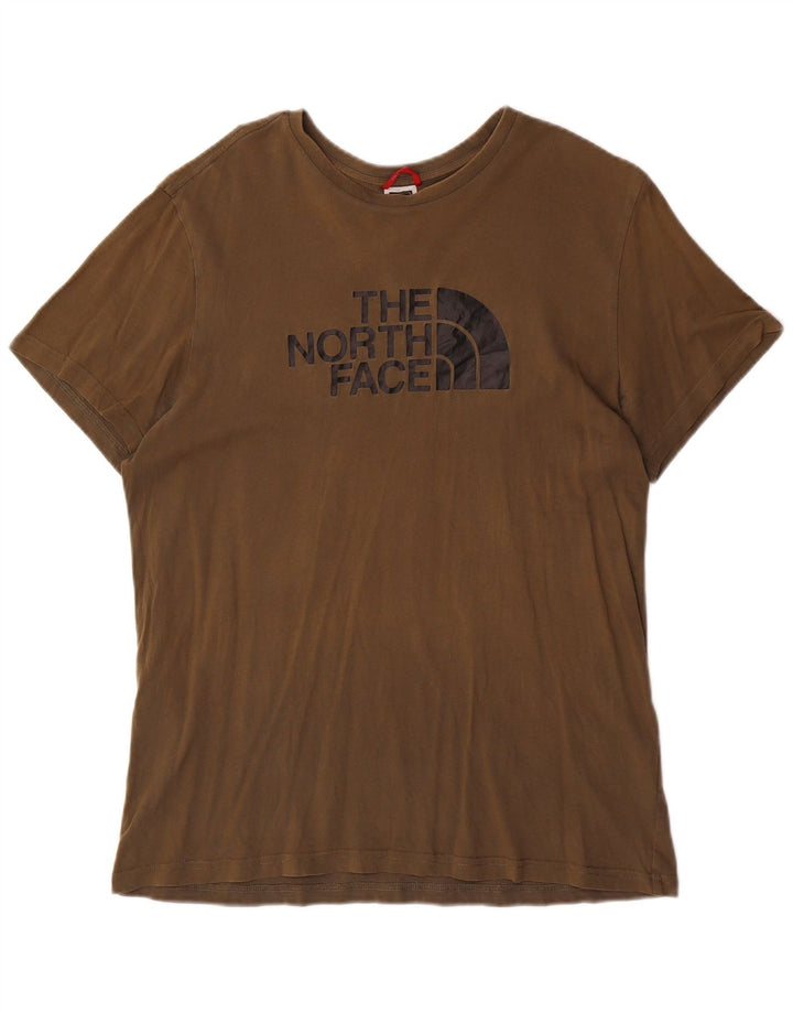 Мужская футболка с рисунком The North Face, большая коричневая
