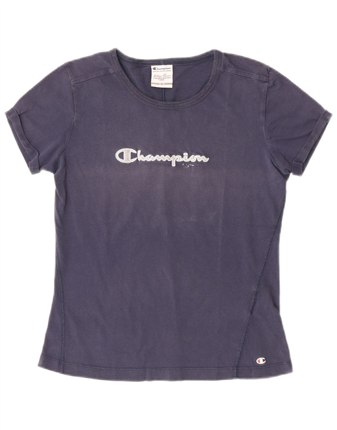Женская футболка с рисунком Champion UK 12 Medium Navy Blue