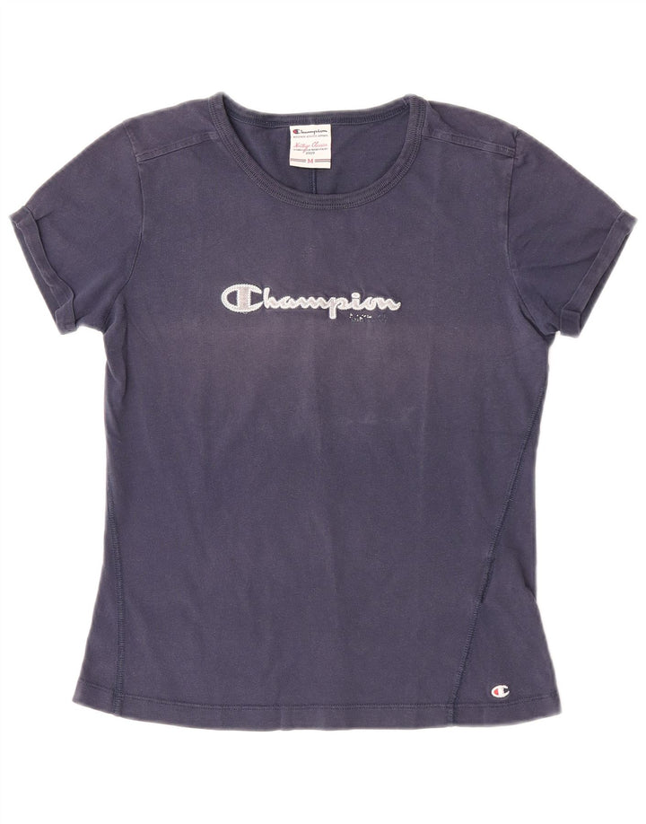 Женская футболка с рисунком Champion UK 12 Medium Navy Blue
