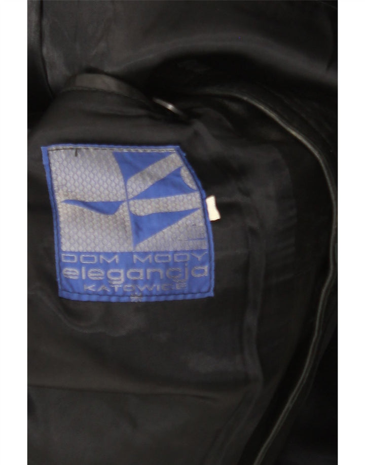 Мужская кожаная куртка VINTAGE UK 38 средний черный