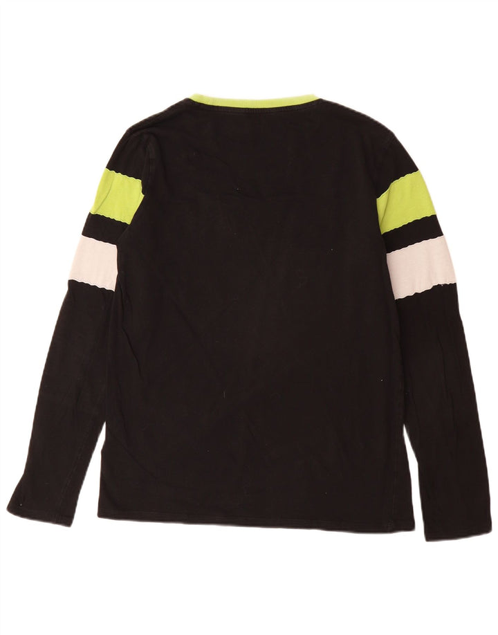 GUESS Топ с рисунком для мальчиков с длинными рукавами, 15–16 лет, хлопок в черную полоску