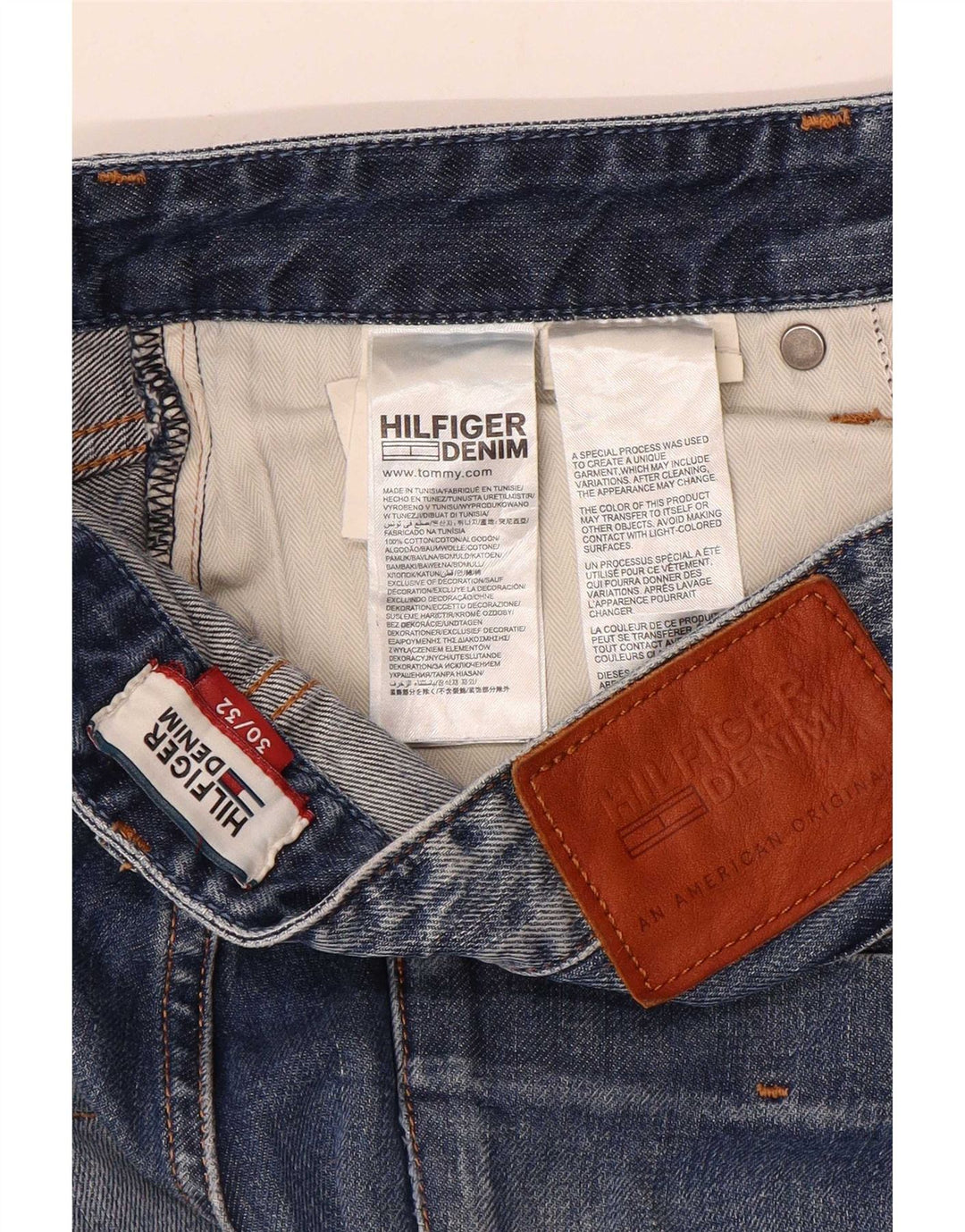 Мужские узкие джинсы Tommy Hilfiger W30 L32, синие, хлопок