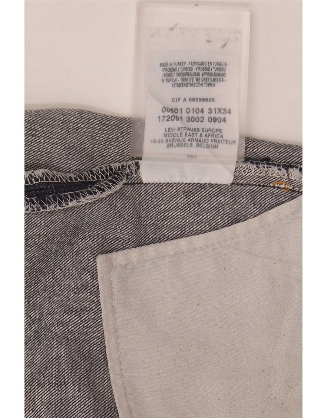 Мужские укороченные прямые джинсы Levi's W31 L25 темно-синие, хлопок