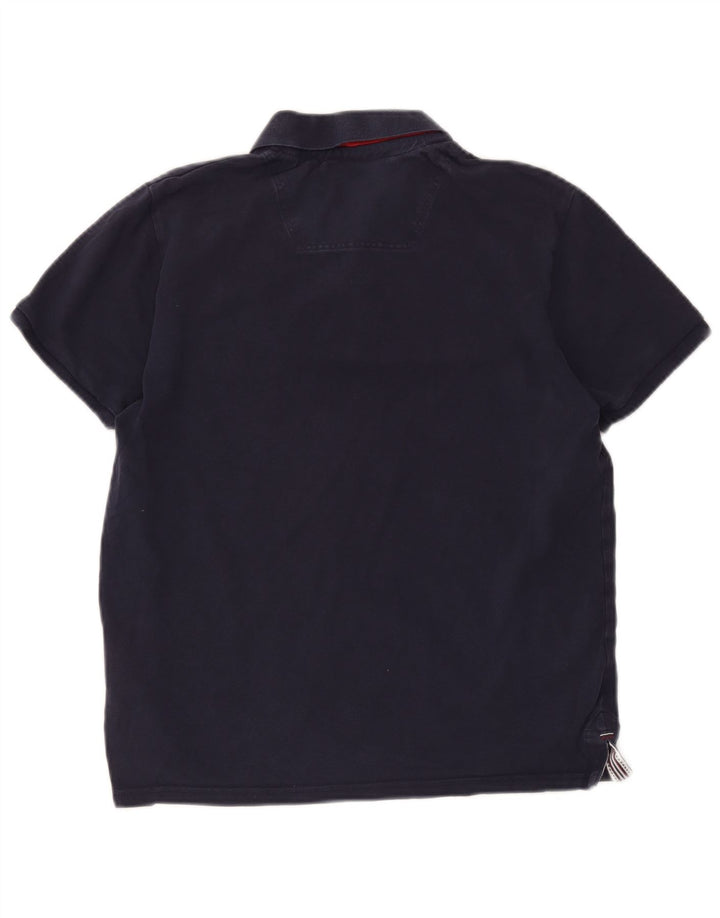 Мужская рубашка поло Joules Slim Fit среднего размера, темно-синяя, хлопковая