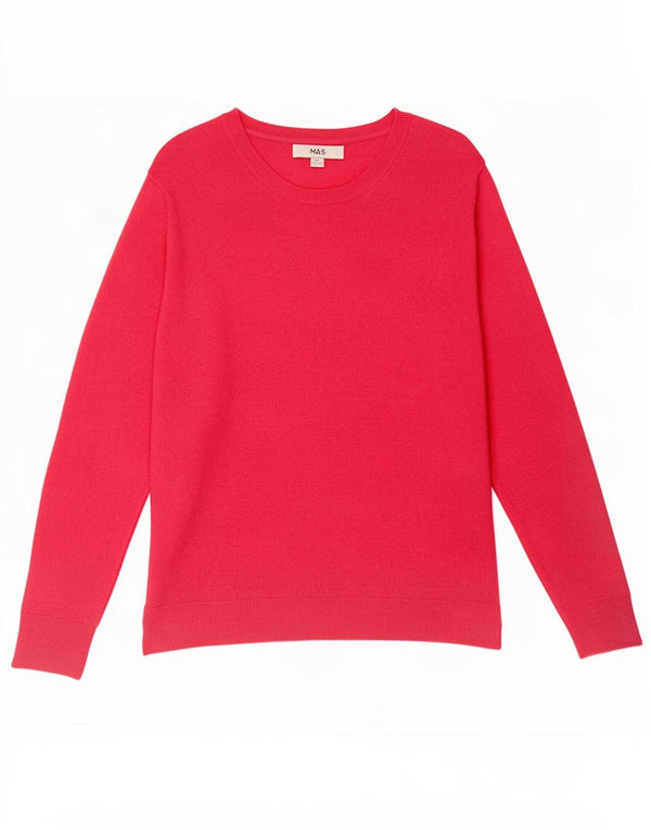 Женский джемпер с вырезом «лодочка» Marks & Spencer, Великобритания, 18 XL, розовый акрил
