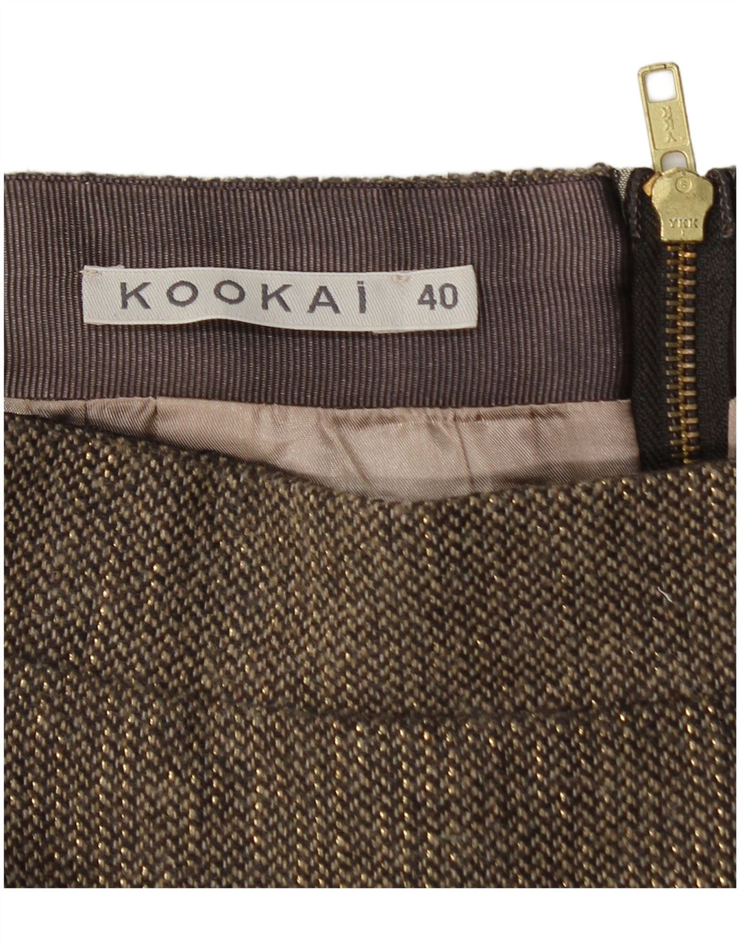 KOOKAI Женская мини-юбка EU 40 Medium W30 Коричневый полиэстер