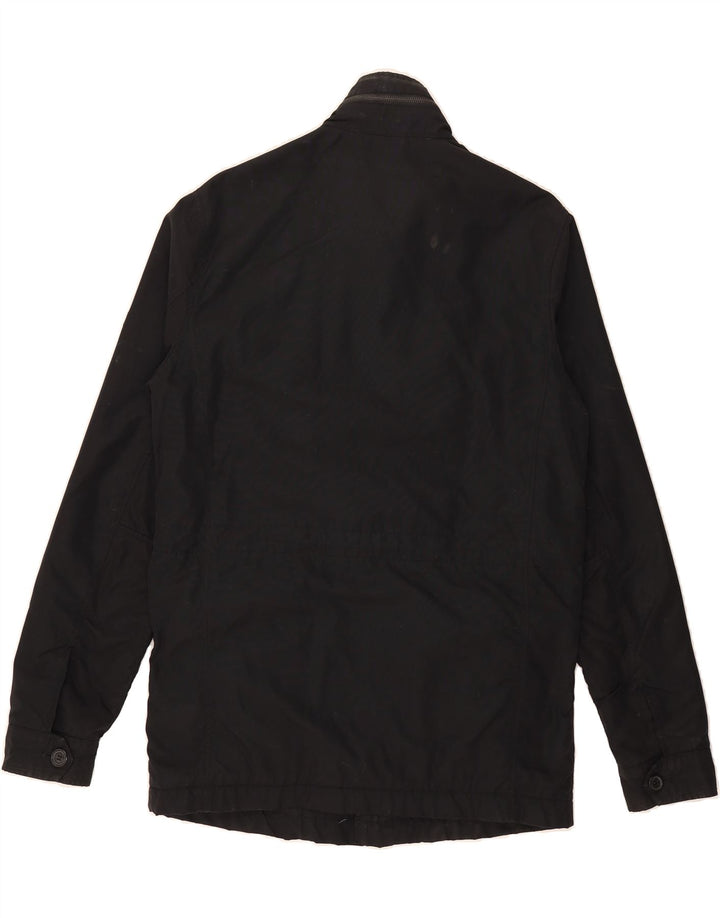 BEN SHERMAN Mens Hooded Utility Jacket UK 38 Medium Black Nylon Vintage Ben Sherman and Second-Hand Ben Sherman from Messina Hembry 