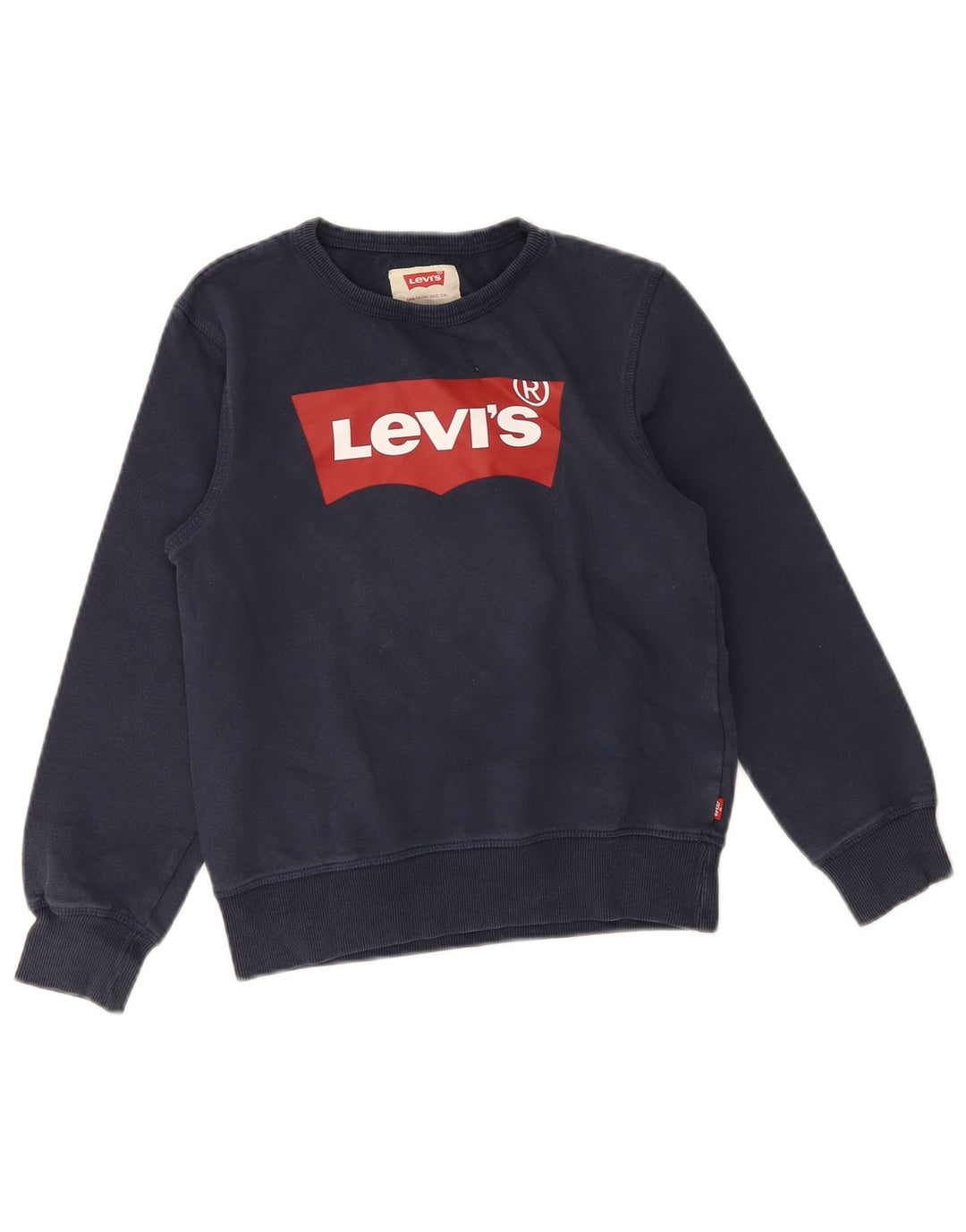 Джемпер с рисунком Levi's для девочек 11-12 лет, темно-синий