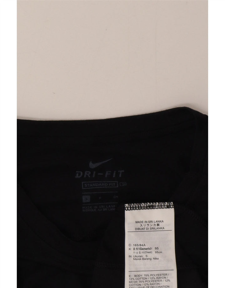 Мужская футболка Nike Dri Fit Standard Fit с графикой, маленький черный полиэстер