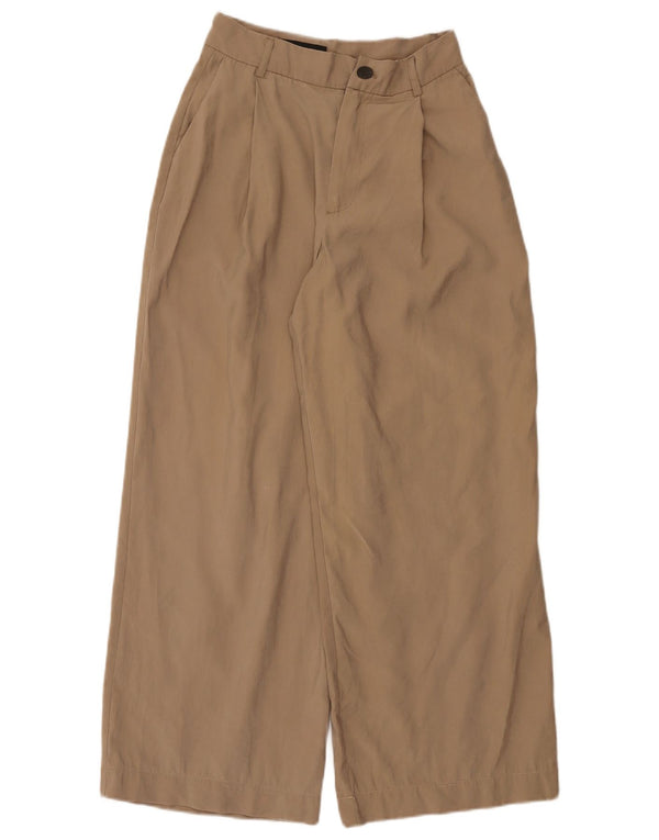 Женские брюки чинос с завышенной талией Zara XS W24 L27, бежевый модал