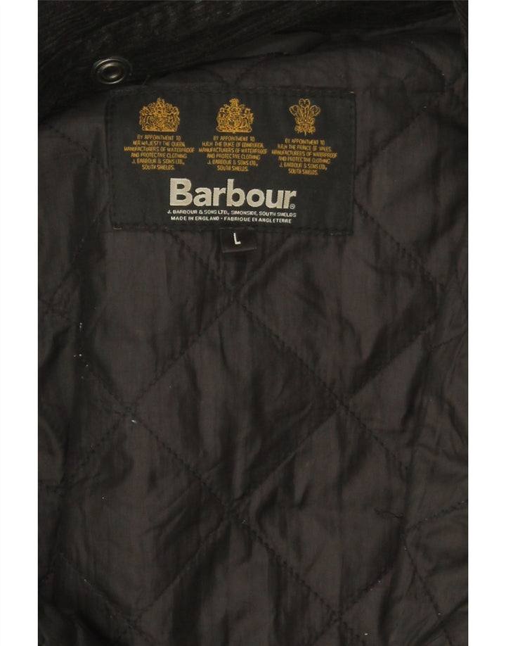 Мужская куртка Barbour из вощеного хлопка UK 40, большая черная