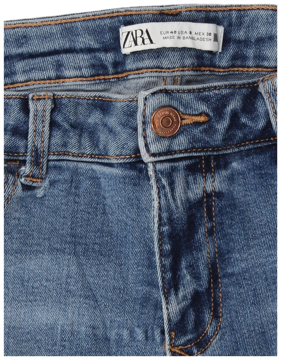 Женские джинсы скинни Zara EU 40 Medium W30 L27 Синие