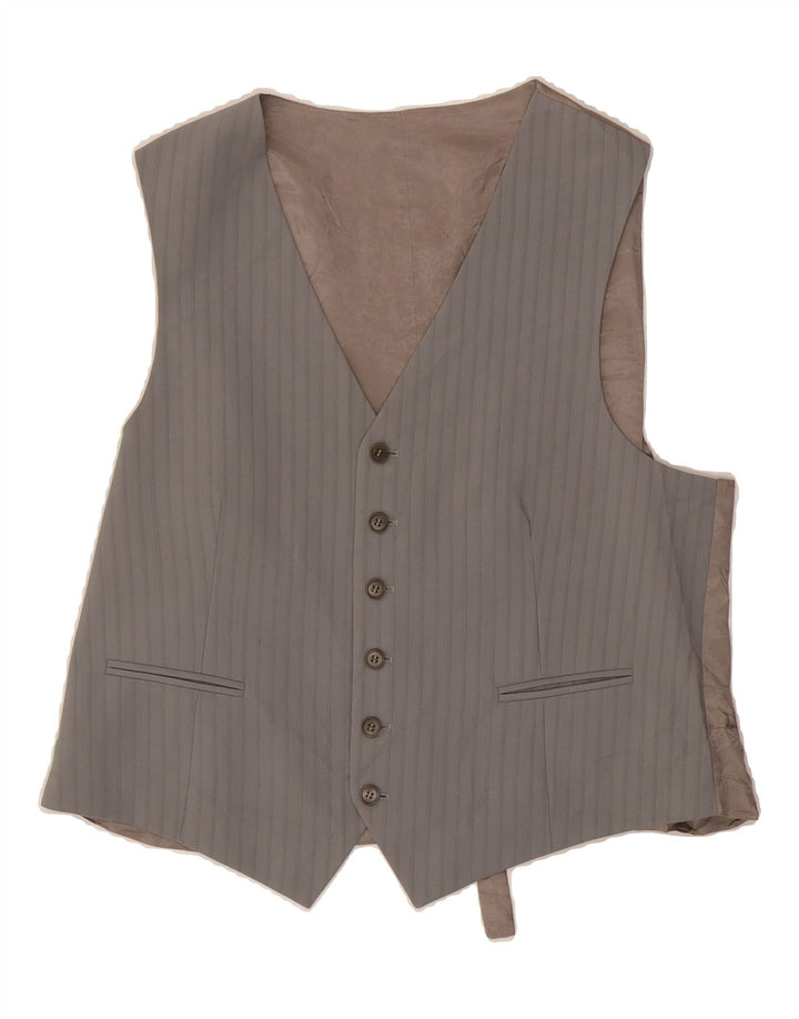 DUCA VISCONTI Mens Waistcoat Medium Grey Pinstripe Vintage Duca Visconti and Second-Hand Duca Visconti from Messina Hembry 