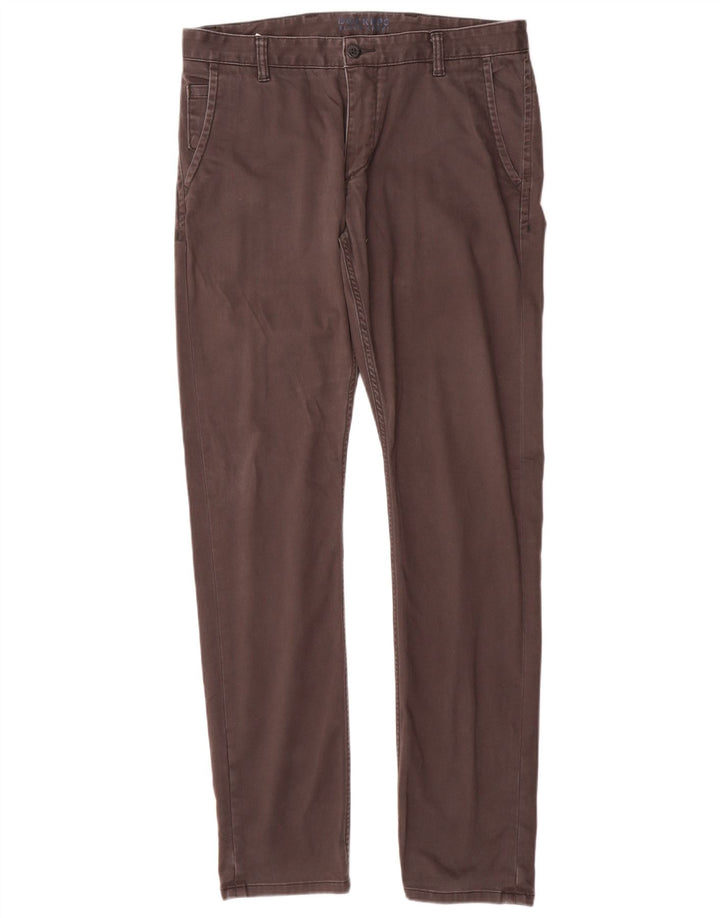 DOCKERS Мужские узкие брюки-чиносы W34 L34 Серые хлопковые