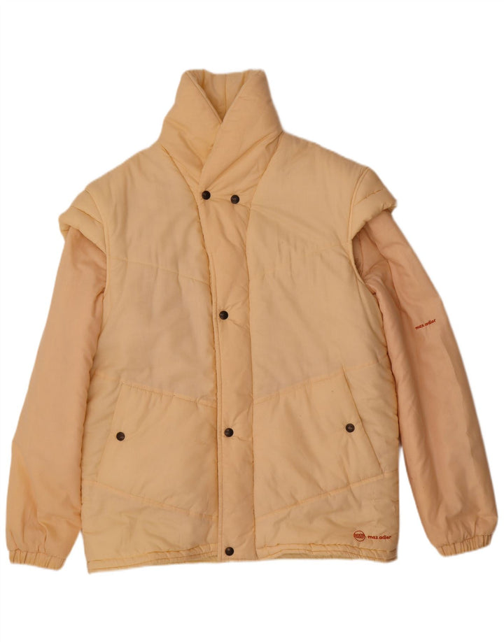 Винтажная мужская стеганая куртка UK 40, большая, бежевая, полиэстер