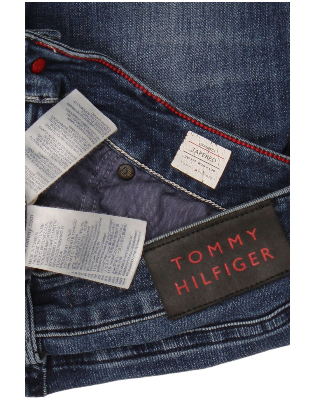 TOMMY HILFIGER Женские зауженные джинсы Gramercy W29 L30, синий хлопок