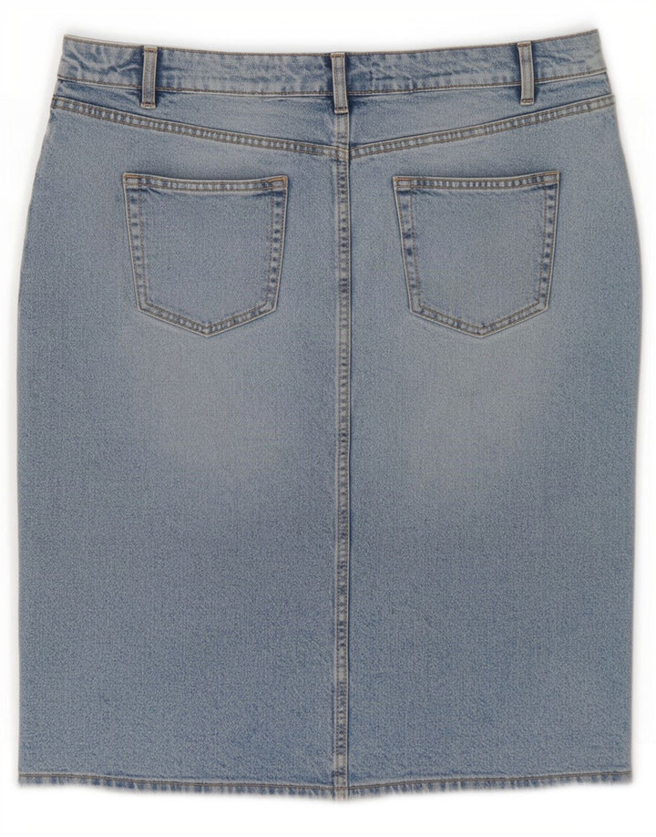 Женская джинсовая юбка Zara, большая W30, синяя