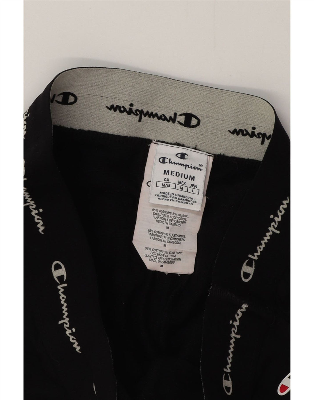 Женские спортивные брюки с рисунком CHAMPION, брюки для бега, Великобритания 14, средний черный