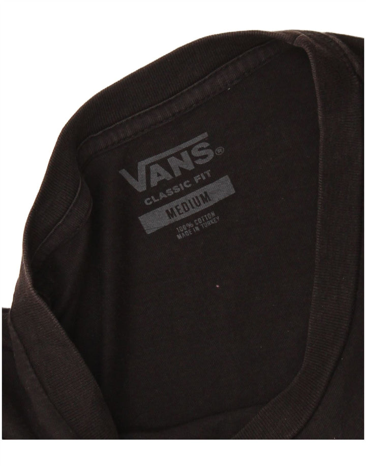 Мужская футболка классического кроя с рисунком VANS, средний черный