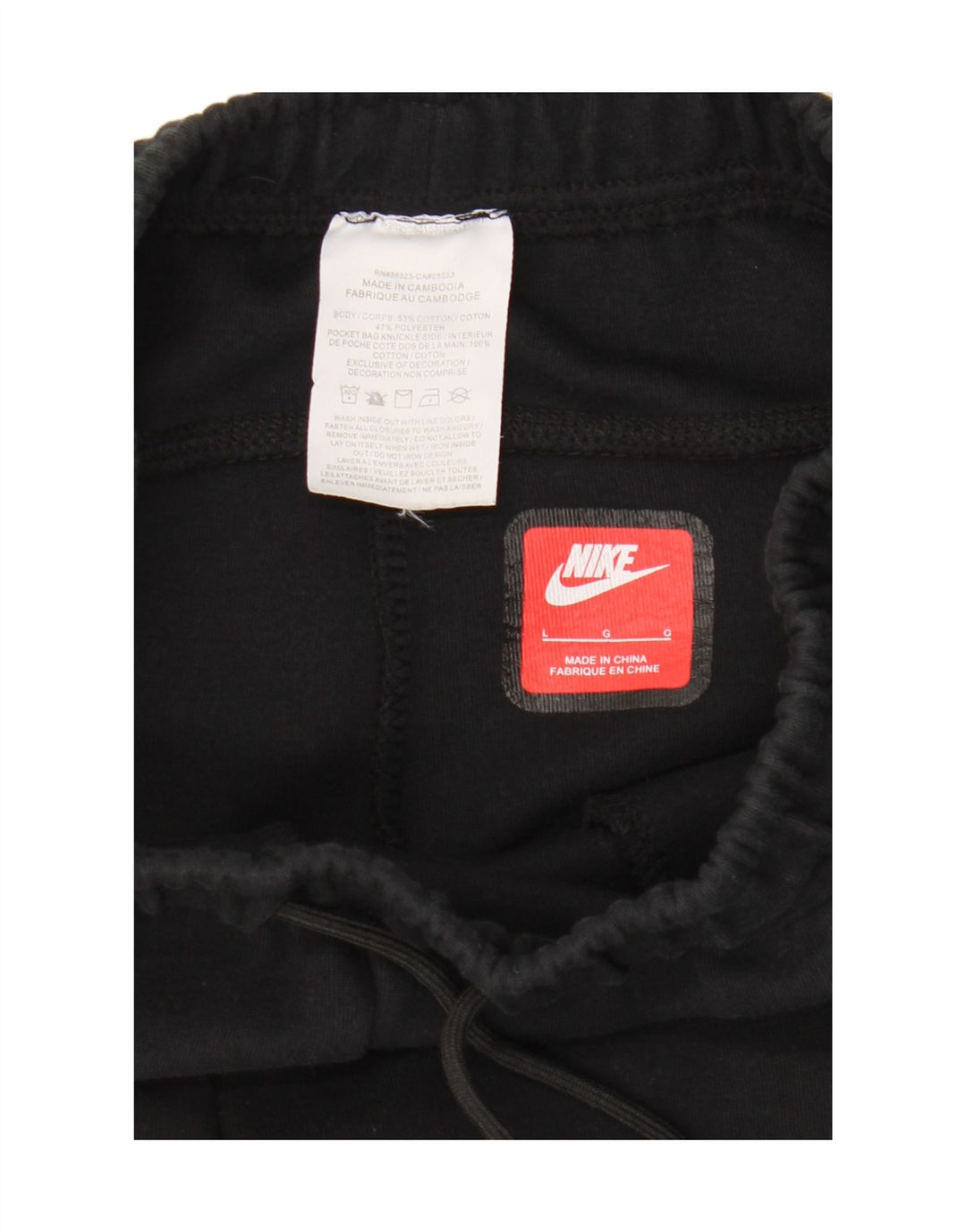 Мужские спортивные брюки Nike, большие черные хлопковые брюки для бега