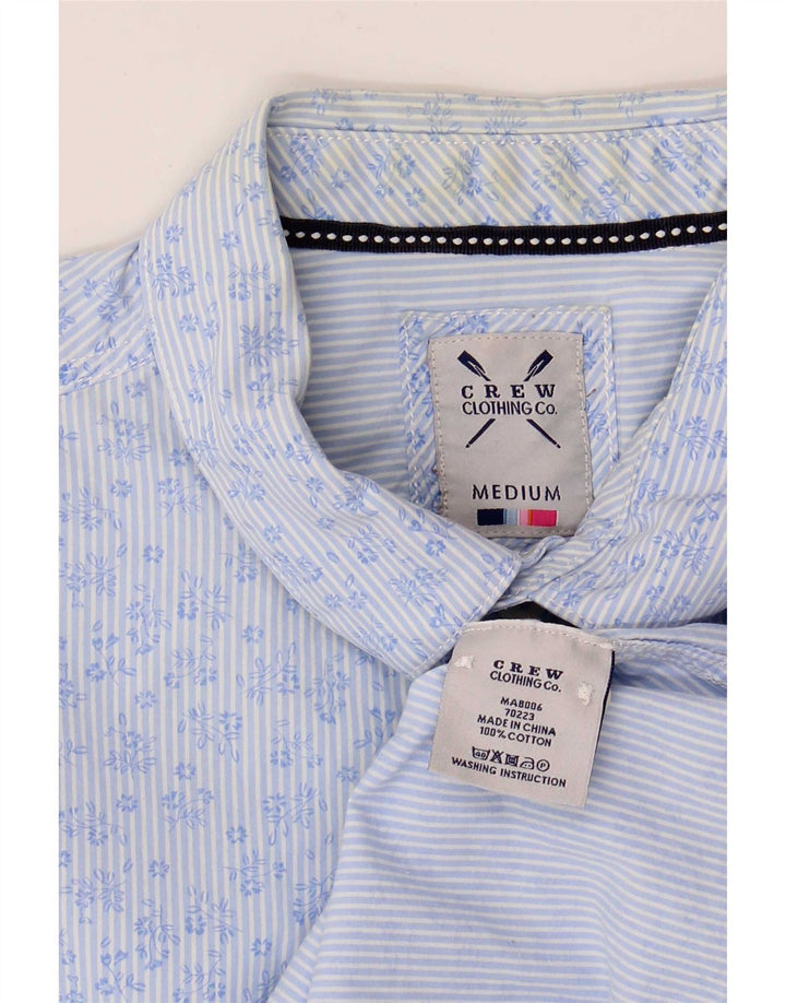 Crew Clothing Мужская рубашка из хлопка среднего синего цвета с цветочным принтом