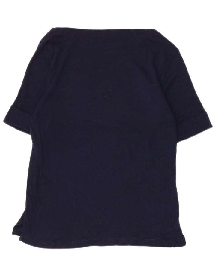 Женская блузка Ralph Lauren Top UK 10, маленькая, темно-синяя