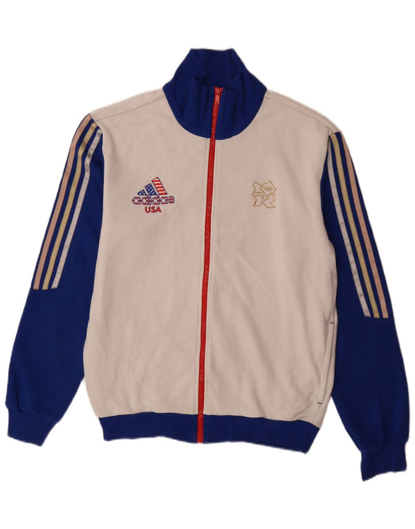 Мужской спортивный костюм Adidas, верхняя куртка, средний белый хлопок с цветными блоками