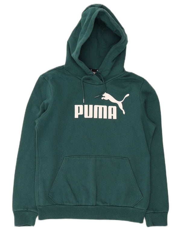 Женский джемпер с капюшоном с рисунком Puma UK 10, маленький зеленый хлопок