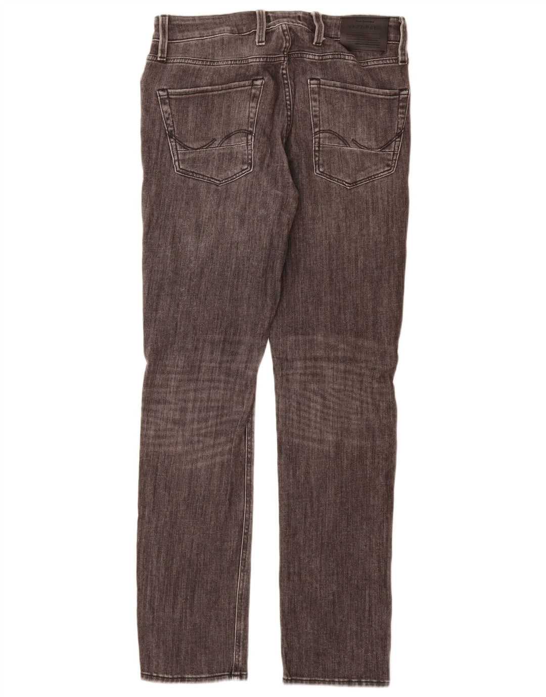 Мужские потертые узкие джинсы Jack & Jones W31 L34, серый хлопок