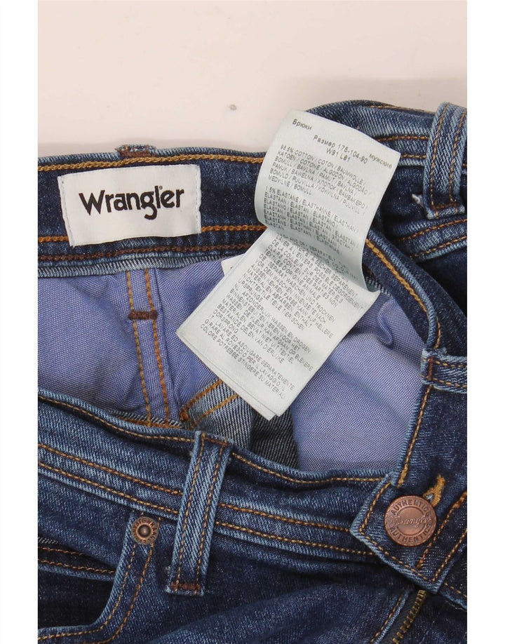 Мужские прямые джинсы Wrangler W36 L32, синий хлопок