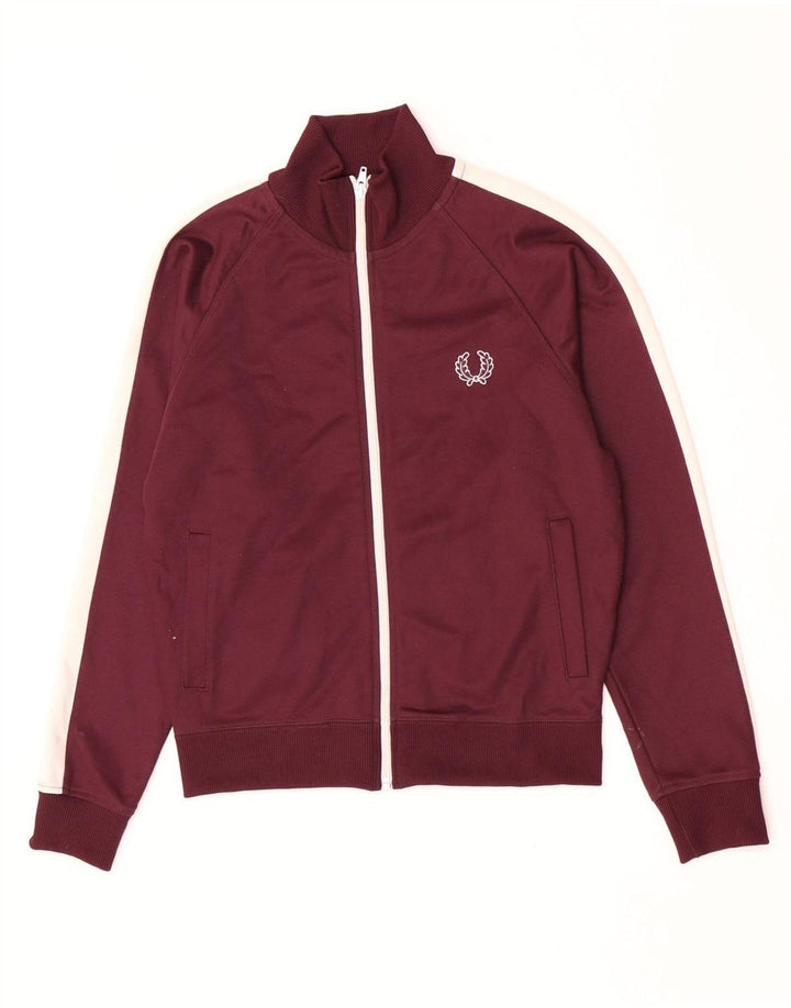 Спортивный костюм Fred Perry для мальчиков, верхняя куртка 9–10 лет, средний темно-бордовый цвет с блоками