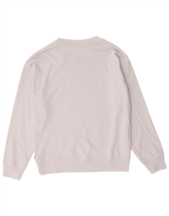 Женский свитер оверсайз с рисунком LEVI'S UK 6 XS, синий хлопок