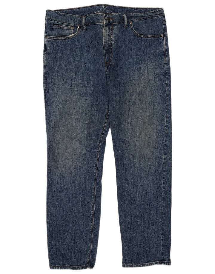 Мужские прямые джинсы Marks & Spencer W40 L29 синие, хлопок