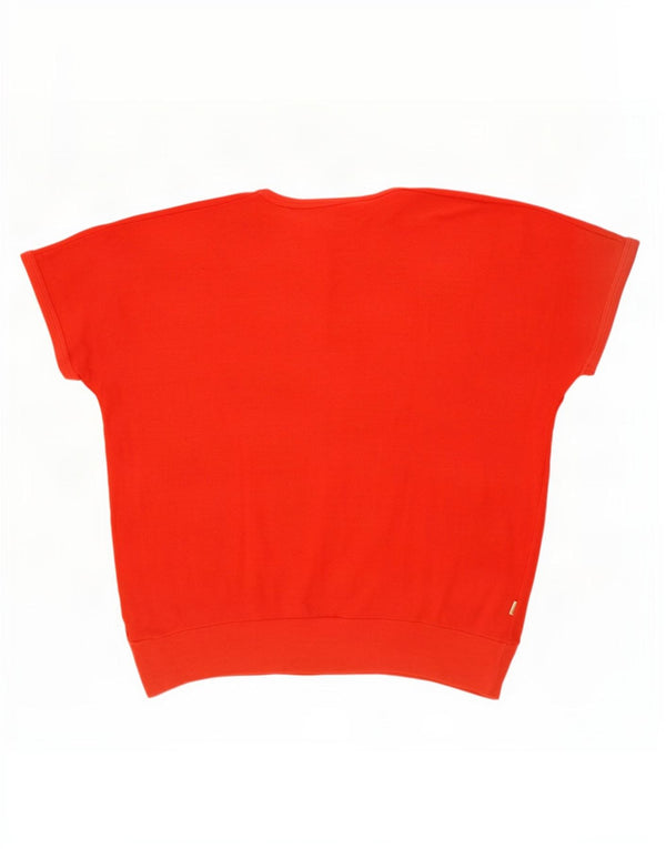 Женская футболка Fiorucci Top UK 10, маленькая, красный хлопок