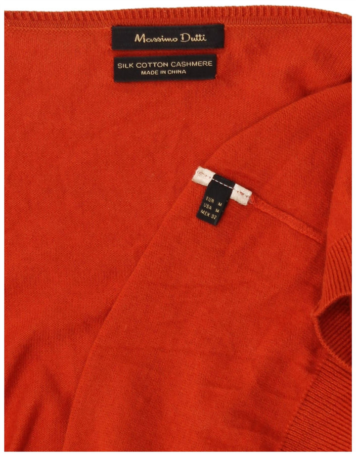 Massimo Dutti Женский асимметричный открытый кардиган UK 14 Средний оранжевый