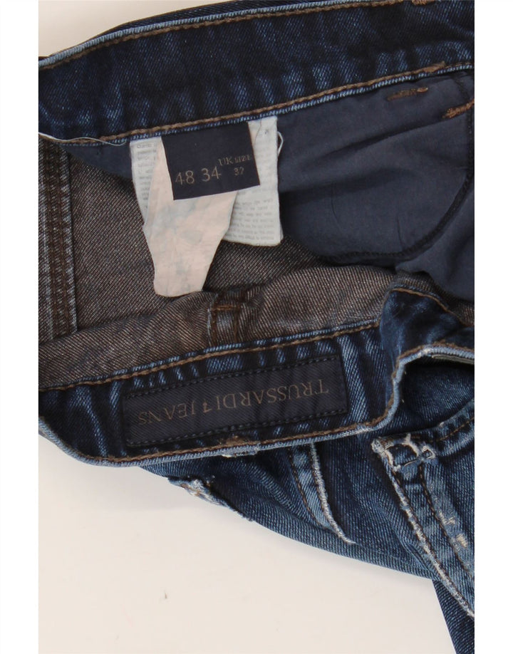 TRUSSARDI Mens Slim Jeans W32 L33 Navy Blue Vintage Trussardi and Second-Hand Trussardi from Messina Hembry 