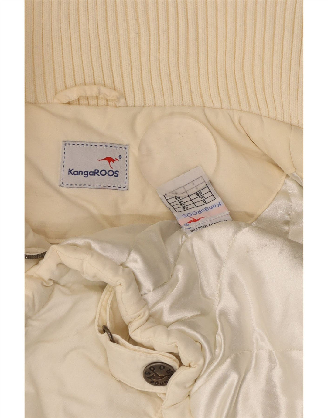Женская стеганая куртка KANGAROOS UK 18 XL, белый хлопок