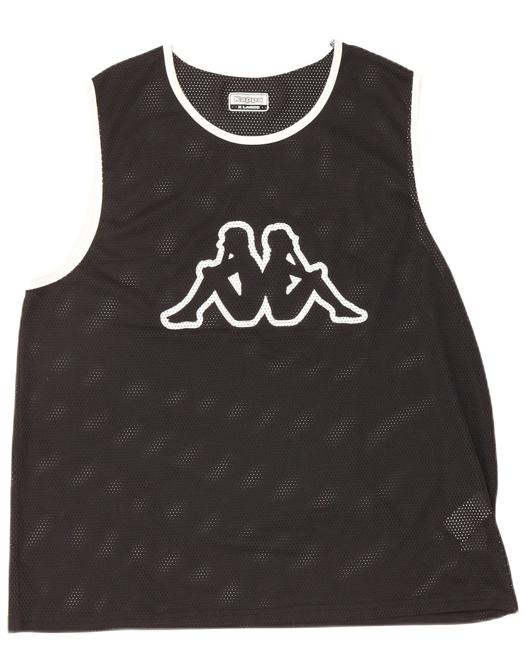 KAPPA Mens Graphic Vest Top XL Black Polyester