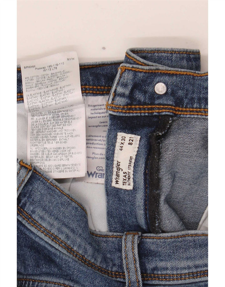 Мужские прямые джинсы Wrangler Texas W44 L30, синий хлопок