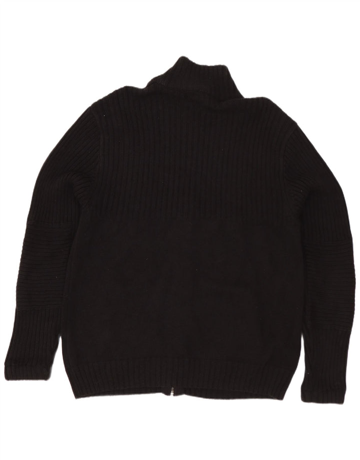 Мужской кардиган Calvin Klein Jeans, хлопковый свитер среднего размера, черный