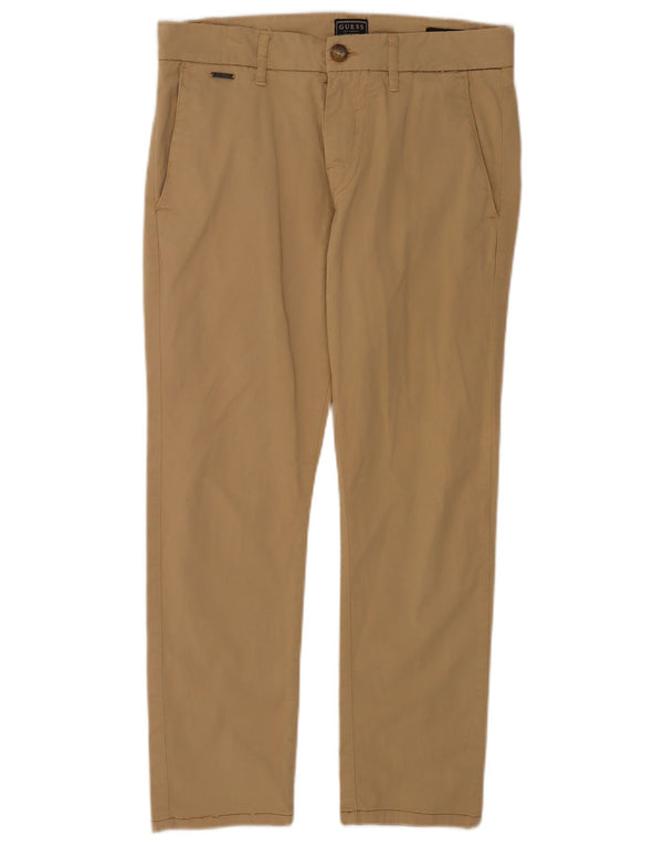Мужские брюки чинос Guess Daniel Super Skinny W30 L26, бежевый хлопок